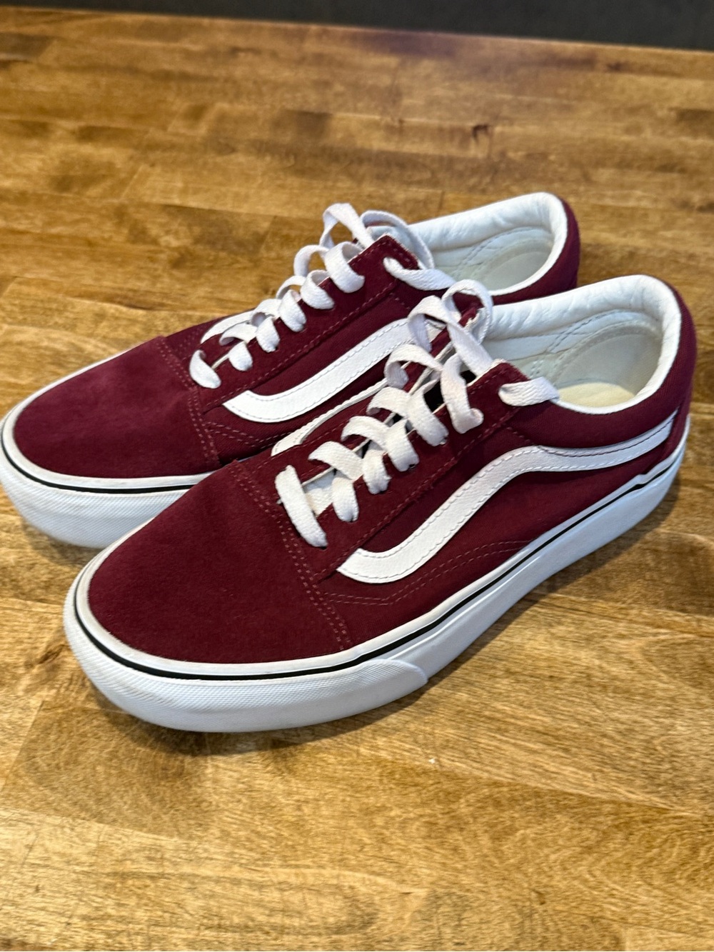 VANS Old Skool Platform Sneakers in Dark Red women size 7 women